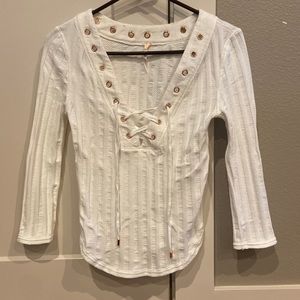 Free People white blouse. Size small petite